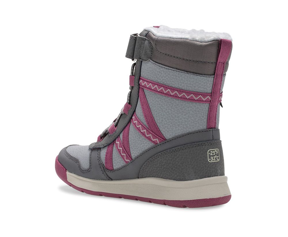 Merrell Støvler Børn - Snow Crush 2.0 Waterproof - Grå - DEN273185